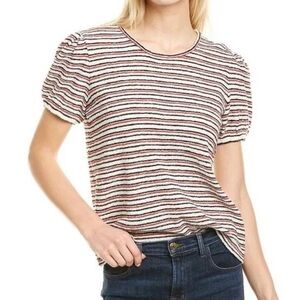 Madewell Acacia Striped Puffsleeve Top x-small